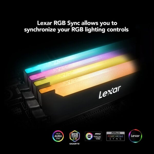 LEXAR Hades RGB 16GB (2x8GB) DDR4 3600MHz CL18 Gaming RAM Kit – LD48U008G-R3600GDLH