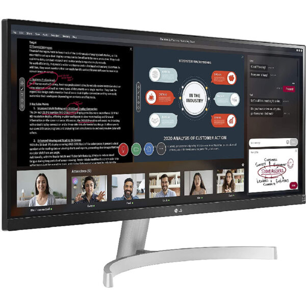LG 29WN600 / 29WN600-W UltraWide WFHD IPS Monitor / 21:9 2560×1080, HDR10, sRGB 99%, FReeSync, DPx1 + HDMI v1.4×2, Audio Out via HDMI source, Built-in-Speaker, VESA Mount Compatible 100x100mm (Warranty 3years on-site by LG SG)