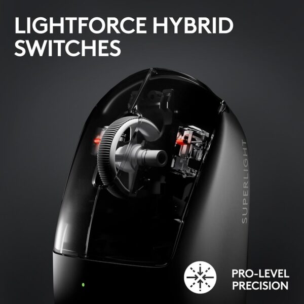Logitech G PRO X SUPERLIGHT 2 LIGHTSPEED Gaming Mouse – Black : 910-006632