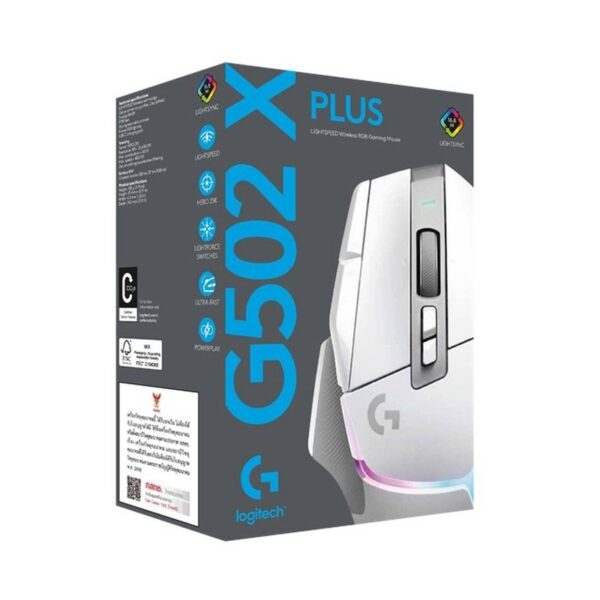 Logitech G502X Plus (White) Lightspeed Wireless RGB Gaming Mouse – White : 910-006173 (Warranty 2years with Kaira)