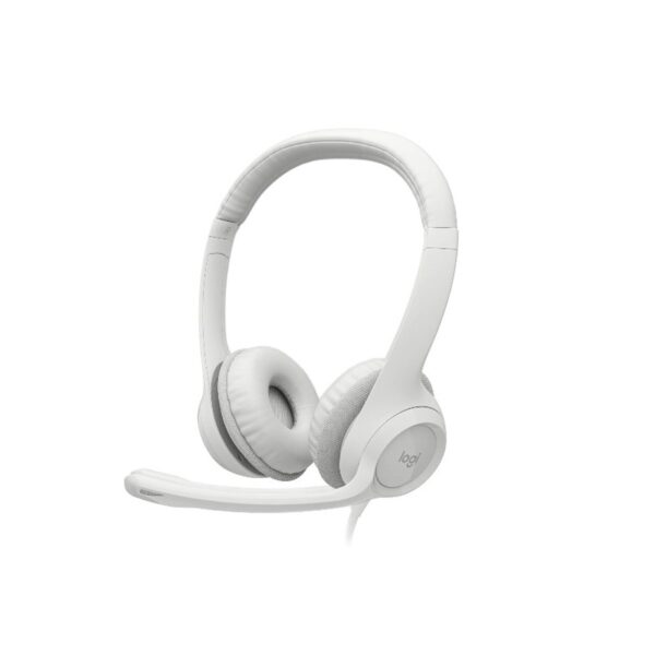 Logitech H390 USB Stereo Headset / Noise Canceling MIC – Off White : 981-001287