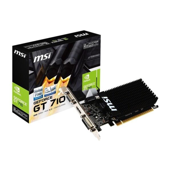 MSI Geforce GT710 2GB DDR3 Graphics Card / PCI-Express 2.0 (HDMI + DVI), Low Profile Bracket included – 912-V809-4217 (Warranty 3years with Corbell)