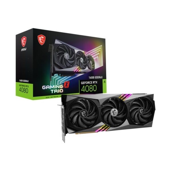 MSI Geforce RTX 4080 Gaming X Trio 16GB Gaming Graphics Card – 912-V511-005 (Warranty 3years with Corbell)