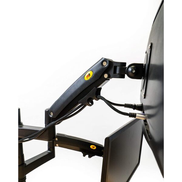 North Bayou NB H180 Dual Monitor Arm / Gas-Strut Flexi Mount / support VESA 75x75mm, 100x100mm,Desk Mount Stand Full Motion Swivel Computer Monitor Arm Fits 2 Screens up to 32” (Warranty