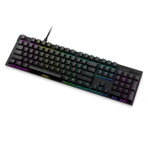 NZXT Function Modular Mechanical Keyboard / Hot-swappable Gateron Linear Red – Black : KB-1FSUS-BR