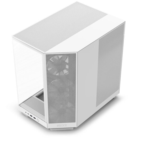 NZXT H6 Flow RGB (White) ATX Tower Chassis / with 3x F120 RGB Core fans – CC-H61FW-R1