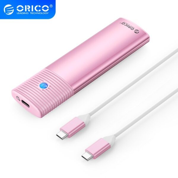 ORICO PWDM2-G2 Pink M.2 NVME & M.2 SATA SSD Enclosure (support either one standard) – PWDM2-G2-PK-BP