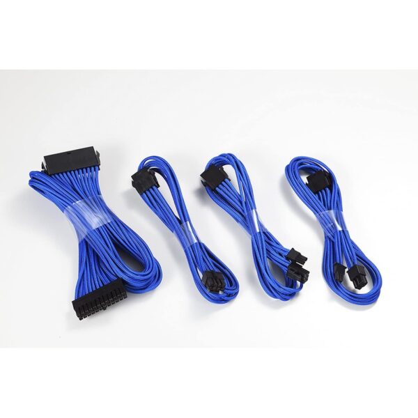 Phanteks 500mm extension cable kit (includes MB 24pin x1 / CPU 8pin (4+4) x1 / PCI-E 8pin (6+2) x2) – Blue