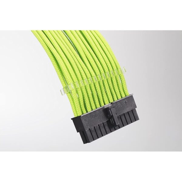 Phanteks 500mm extension cable kit (includes MB 24pin x1 / CPU 8pin (4+4) x1 / PCI-E 8pin (6+2) x2) – Green
