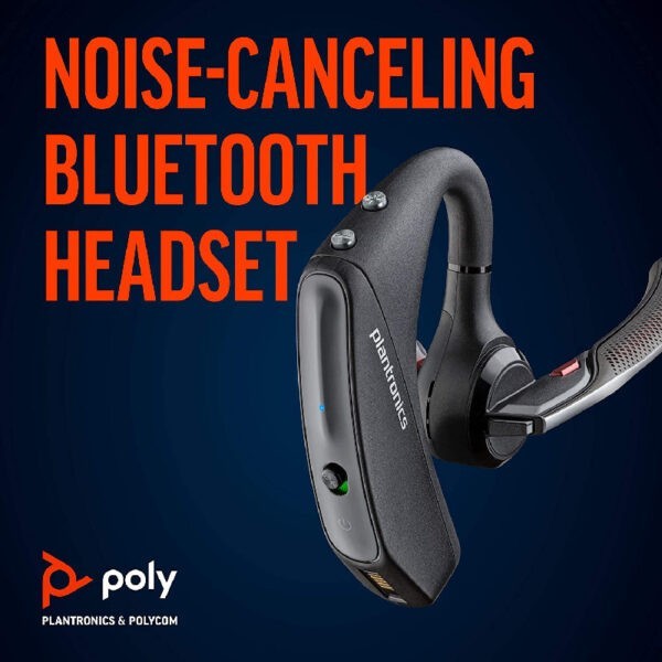 Poly / Plantronics Voyager 5200 Four-MIC Noise Cancellation Bluetooth Headset – POTE16 / 203500-108