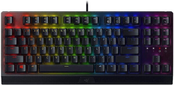Razer Blackwidow v3 Tenkeyless (Yellow / Linear Silent Switch) Mechanical Gaming Keyboard – RZ03-03491800-R3M1