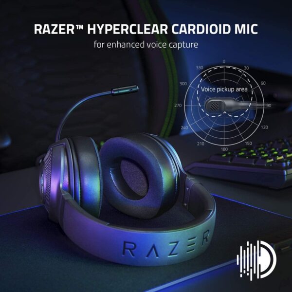 Razer Kraken V3 X USB Gaming Headset / USB connection only / Razer Chroma RGB – RZ04-03750300-R3M1
