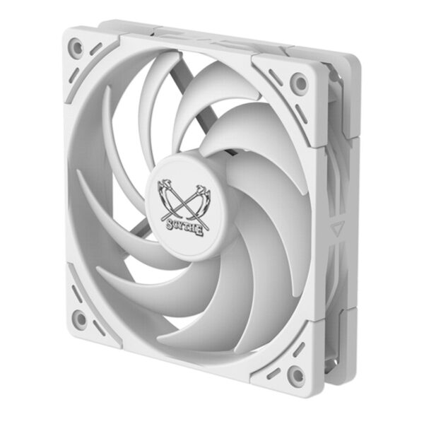 Scythe Wonder Snail 120 WS-120 / 120mm Case Fan / PWM / High Speed / 300-2400rpm / 4pin Extension Cable 200mm – White : WS1225FD24W-P