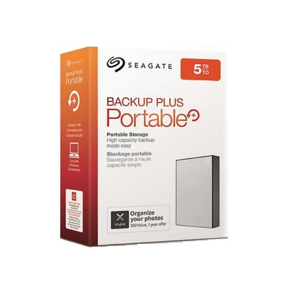 Seagate Backup Plus Portable 5TB USB3.0 HDD – Silver : STHP5000401