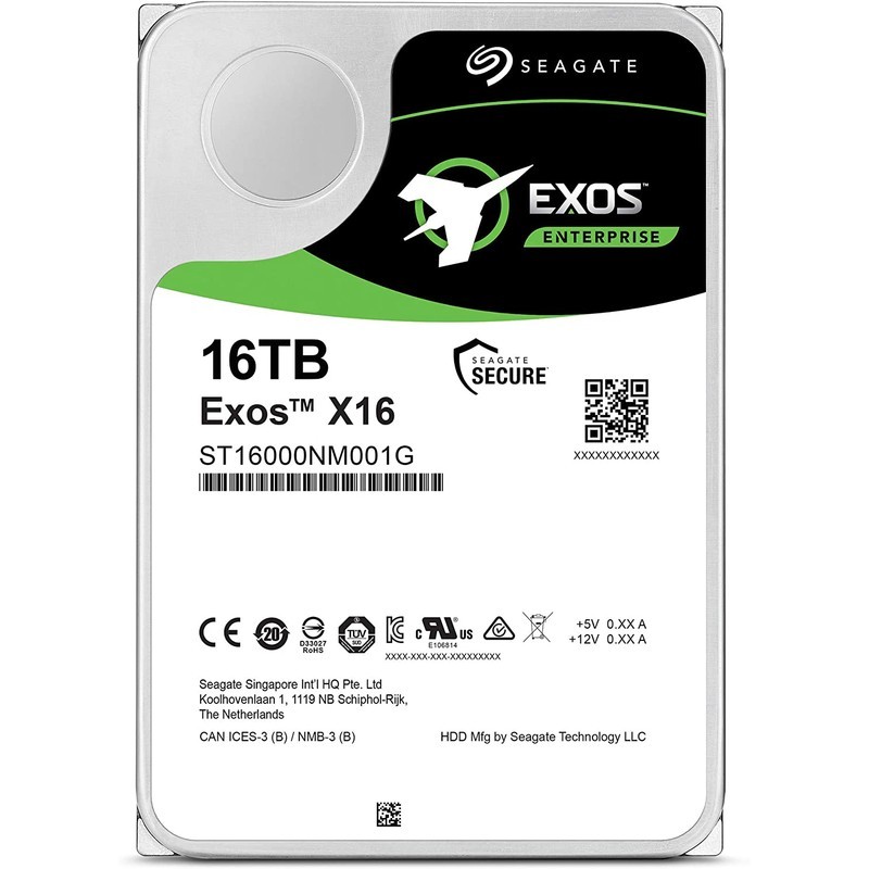 Seagate EXOS X16 16TB Enterprise int 3.5″ SATA3 HDD / ST16000NM001G (Warranty 5years with Seagate SG)