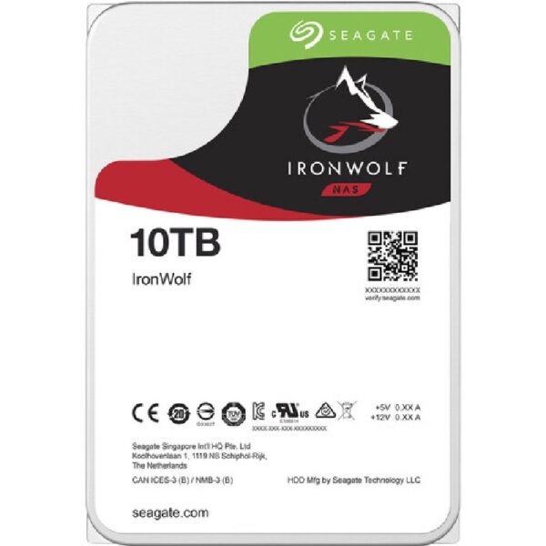 Seagate Ironwolf 10TB Internal 3.5inch SATA3 HDD / NAS / ST10000VN0008 (Warranty 3years with Seagate SG)