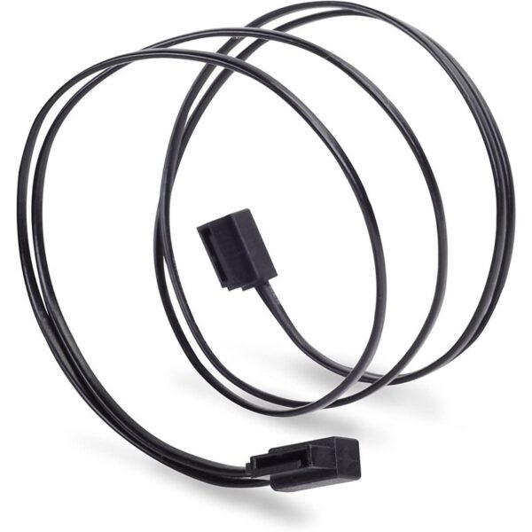 Silverstone CP11 Black 500mm Ultra Thin Low Profile SATA cable (90deg angled connector) – Black : SST-CP11B-500