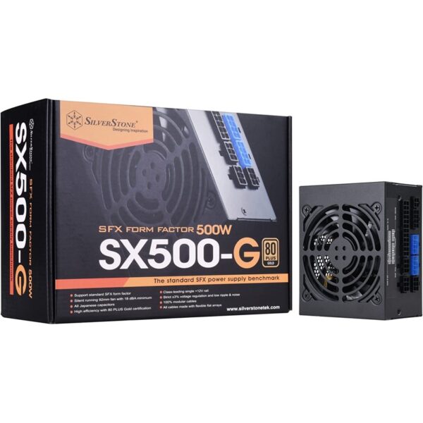 Silverstone SFX Form Factor SX500-G – 500W 80+Gold SFX Power Supply – SST-SX500-G (Warranty 3years with Avertek)