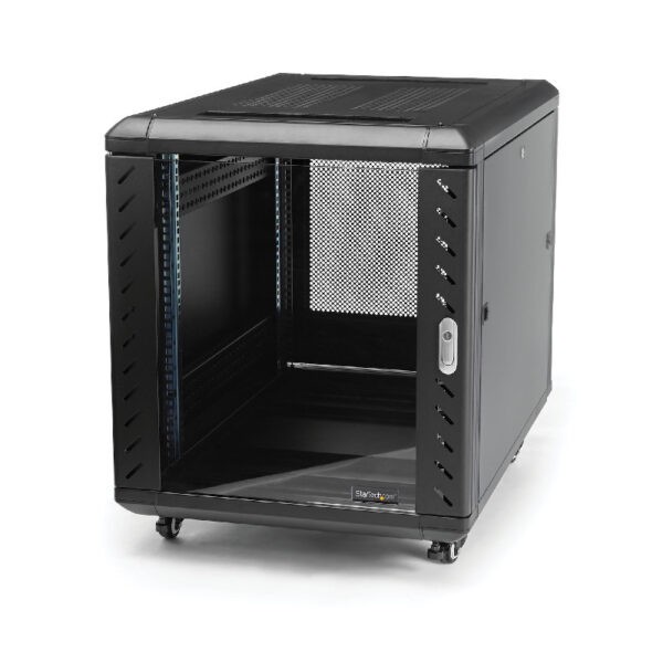 Startech.Com 12U 36IN KNOCK-DOWN SERVER RACK CABINET WITH CASTERS – RK1236BKF