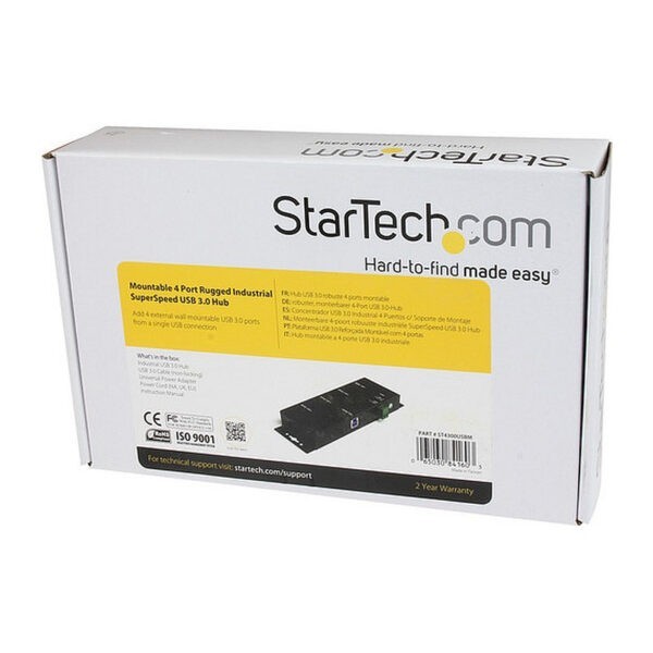 StarTech.com ST4300USBM 4-Port Industrial USB 3.0 Hub with ESD Protection / Mountable / 5 Gbps (Warranty 2years)