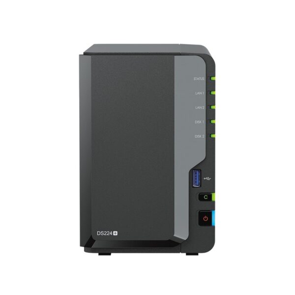 Synology Diskstation DS224+ 2Bay NAS (Intel Quad Core, 2GB RAM upgradeable to 6GB, GBE LAN x2)
