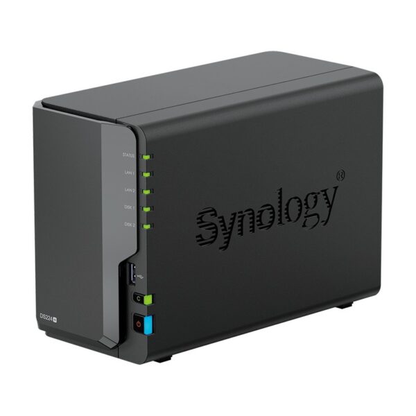 Synology Diskstation DS224+ 2Bay NAS (Intel Quad Core, 2GB RAM upgradeable to 6GB, GBE LAN x2)