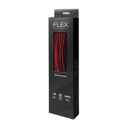 Tecware FLEX Sleeved Extension Cable Set – Black/Red : TWAC-FLEXBKRD