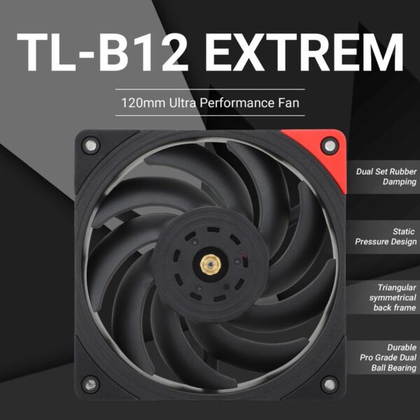 Thermalright B12 Extrem 120mm Extreme Performance Fan / 3150rpm / 112 CFM / Dual Ball Bearing – TL-B12 EXTREM