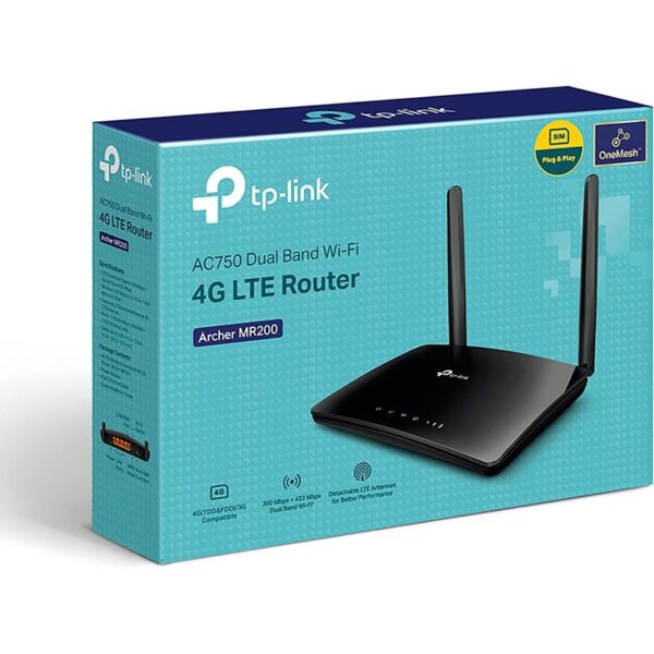 TP-Link Archer MR200 4G LTE Router Wireless-AC750 Dual Band (Warranty 3years with BanLeong)