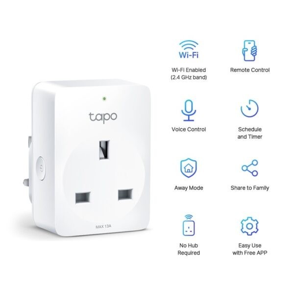 TP-Link Tapo P100 (4pcs Pack) Mini Smart Wi-Fi Socket