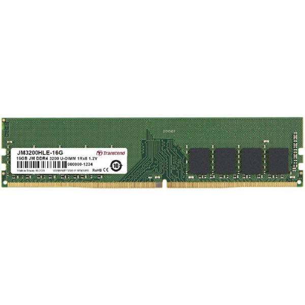 Transcend JetRam 16GB DDR4 3200MHz UDIMM Desktop RAM / 1Rx8  – JM3200HLE-16G
