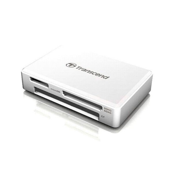 Transcend RDF8W USB3.1 Gen 1 Multi Card Reader (microSDHC/microSDXC/SDHC/SDXC/CF) – White : TS-RDF8W2 (Warranty 1year with Convergent)