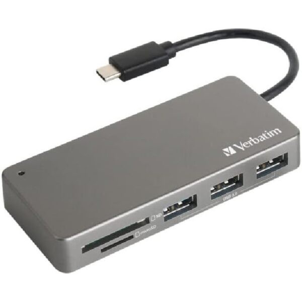 Verbatim 65679 USB-C 3.1 HUB / Card Reader / Built-in 10cm cable