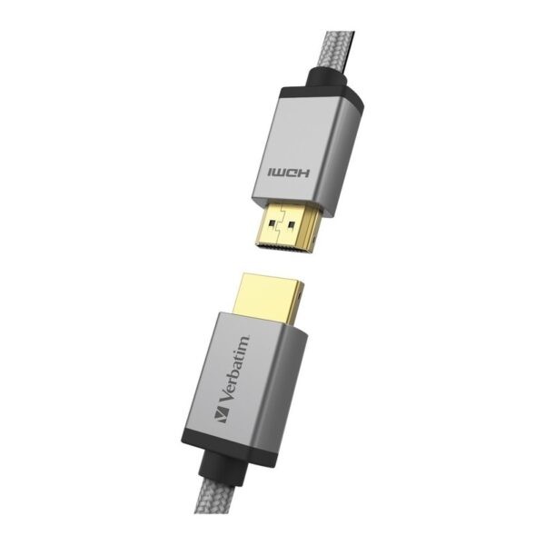 Verbatim HDMI 2.1 Cable / HDMI to HDMI 2.1 / 10K / 200cm / Grey / HDMI Ultra High Speed / Dynamic HDR / up to 48GBPS – 66319 (Warranty 2 years)