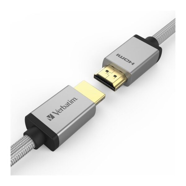 Verbatim HDMI 2.1 Cable / HDMI to HDMI 2.1 / 10K / 200cm / Grey / HDMI Ultra High Speed / Dynamic HDR / up to 48GBPS – 66319 (Warranty 2 years)
