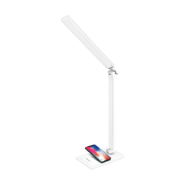 Verbatim 66516 LED DeskLamp with Wireless Charger 10W / 5 Levels of Brightness / 3 Colour Modes / Flicker-Free LED Lighting 7Watts (Warranty 1year)