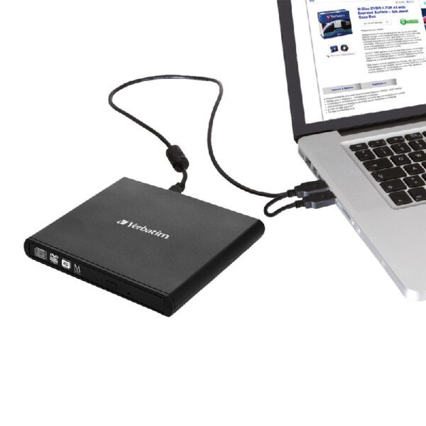 Verbatim 98938 8X External Slim CD/DVD Writer / USB Powered (Warranty 1year)