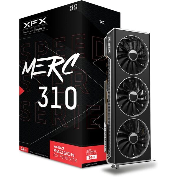 XFX SPEEDSTER MERC 310 AMD Radeon RX 7900 XTX Black Edition 24GB PCI-Express x16 Gaming Graphics Card