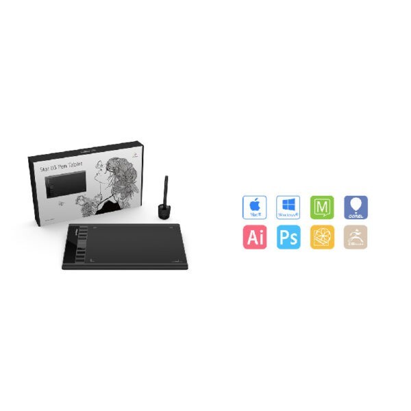 XP-Pen Star 03 V2 Pen Tablet (support Windows / Mac) (Warranty 1year with Local Distributor Avertek)